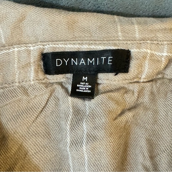 Dynamite Tan and White Casual Button Down Shirt Relaxed Fit

#1015 - Picture 5 of 6